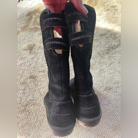 UGG Haywell pull on suede boot with Sherling lining woman's size 9 - Picture 2 of 6